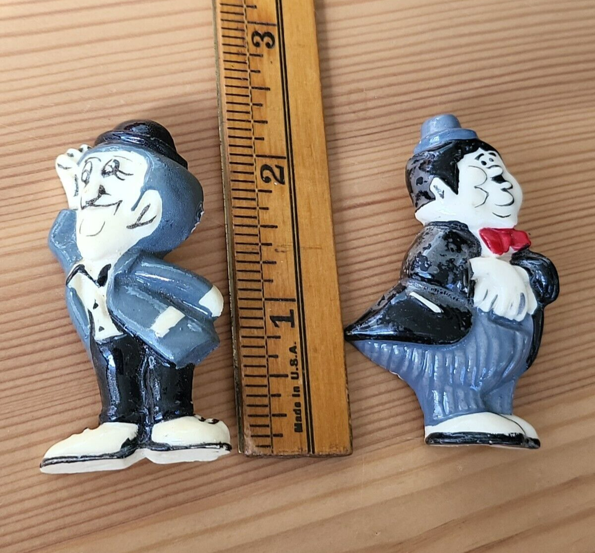 LAUREL AND HARDY Hand Painted 1940's Celluloid Ma… - image 15