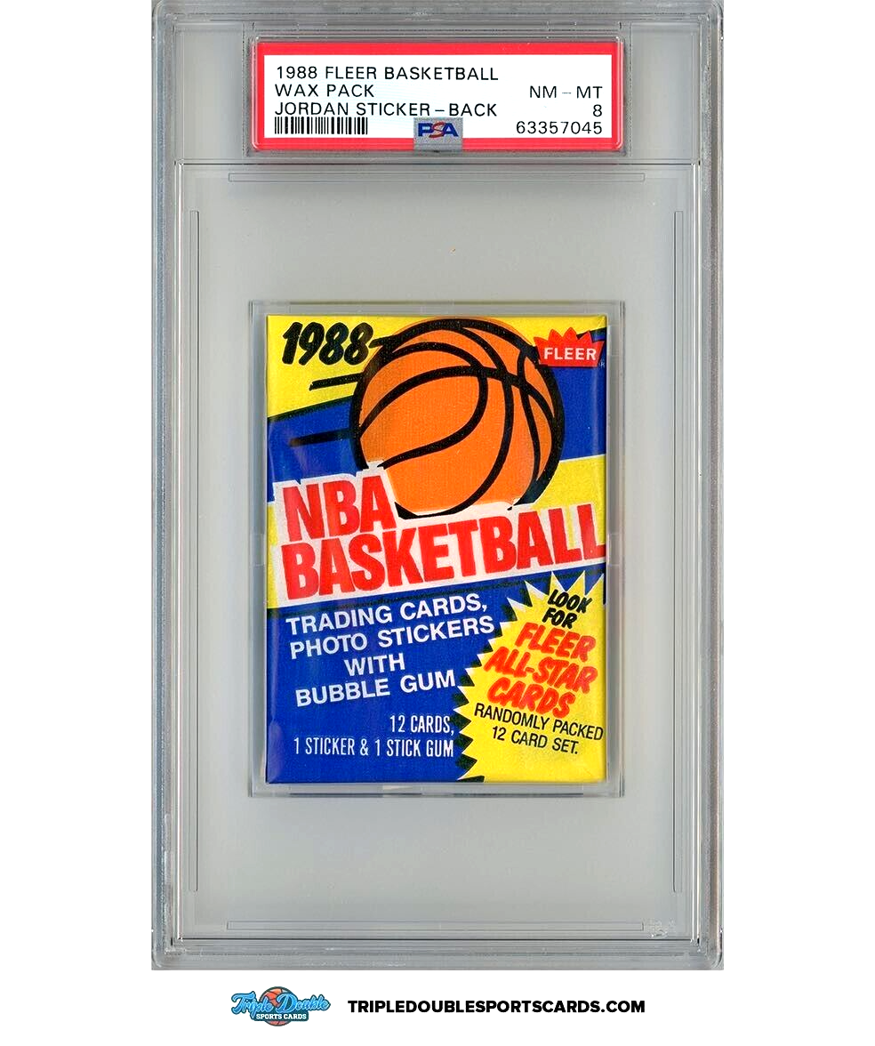 1988 Fleer Basketball Wax Pack Factory Sealed Michael Jordan Sticker ...