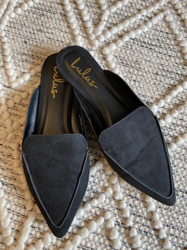 Lulus Joelle black Mules size 9