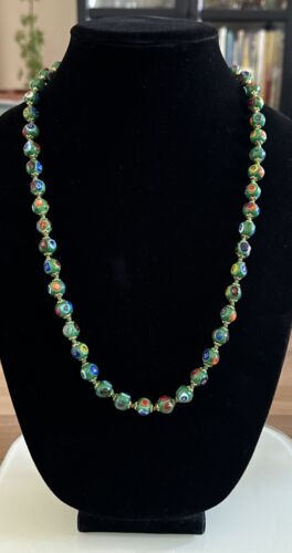 Vintage Murano Art Glass Millefiori Necklace