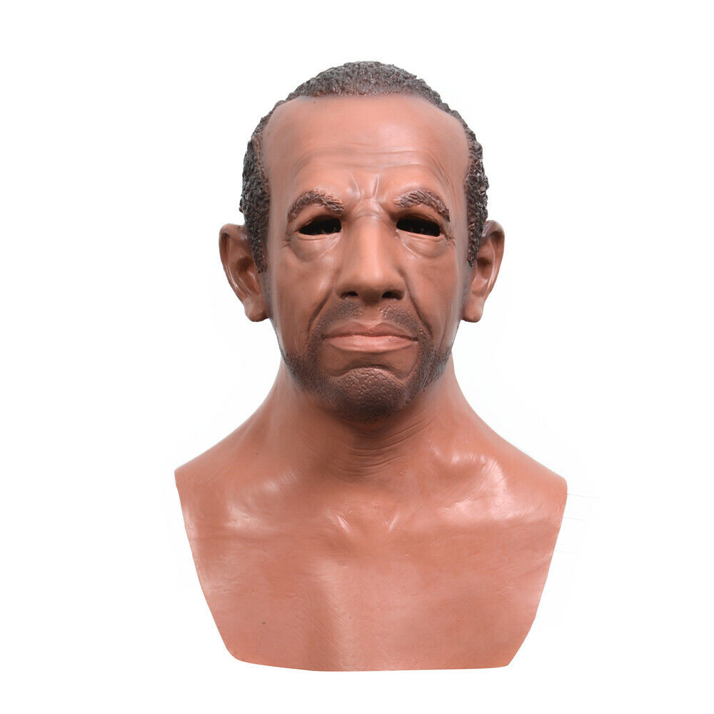 Realistic Latex Face Mask Halloween Cosplay Old Man Costume Disguise ...