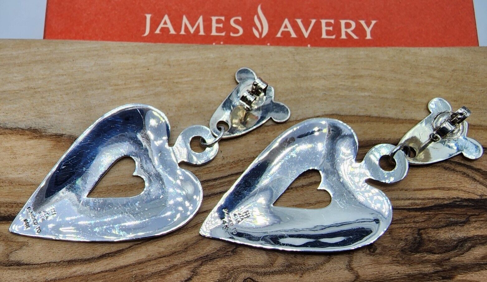 James Avery Retired Two Tone Tulip Heart Dangle E… - image 7