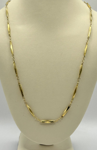 Vintage Gold Tone Unique Link Necklace