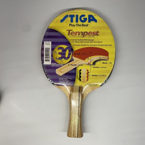 New Stiga Tempest Ping Pong Paddle Table Tennis T0020 Usatt Approved 