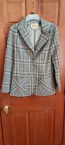 VTG BRONSON OF CALIFORNIA BROWN/ Gray red BLAZER J