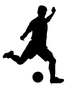 Sport Silhouette - Soccer Player Kick - Car Tablet Vinyl Decal | eBay