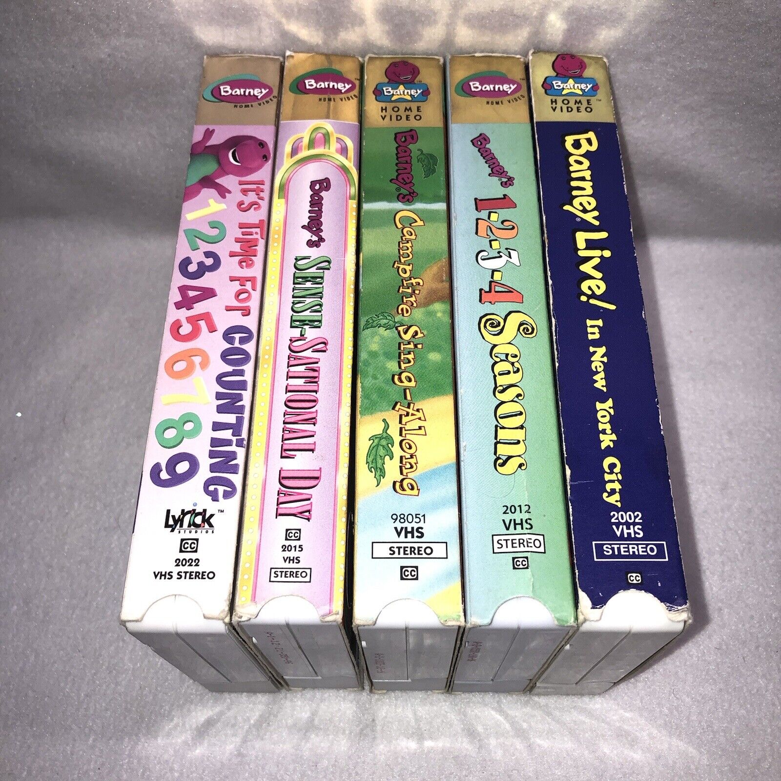 5 Barney VHS Tapes Classic Collection Live In NYC Counting Campfire ...