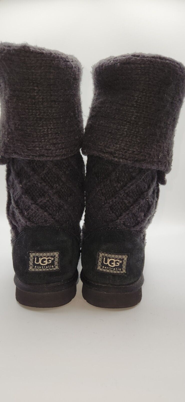 UGG Boots Womens 9 Cardy Knit Classic Black Sweat… - image 19