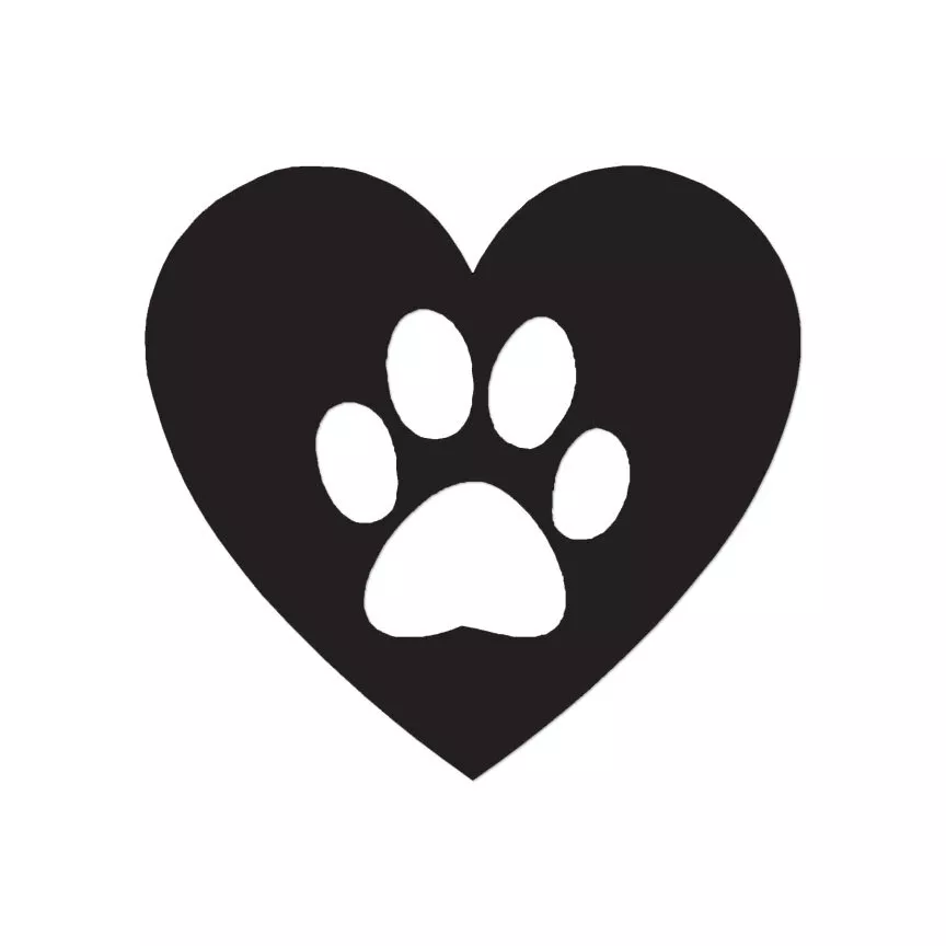 Dog Paw Print Heart