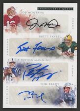 2019 Impeccable Joe Montana Brett Favre Peyton Manning Tom Brady Quad AUTO 4/5