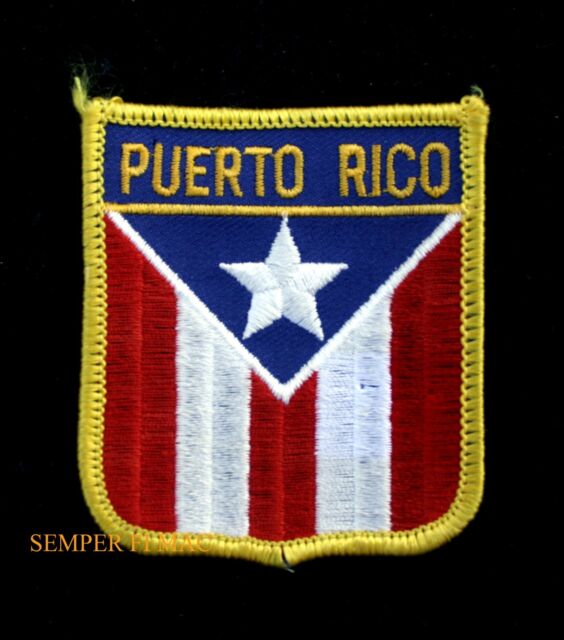 PUERTO RICO COLLECTOR IRON ON PATCH PUERTO RICO AMERICAN FLAG 