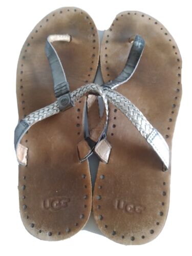 Ugg Australia Audra Braid Thong Sandals Silver Wom