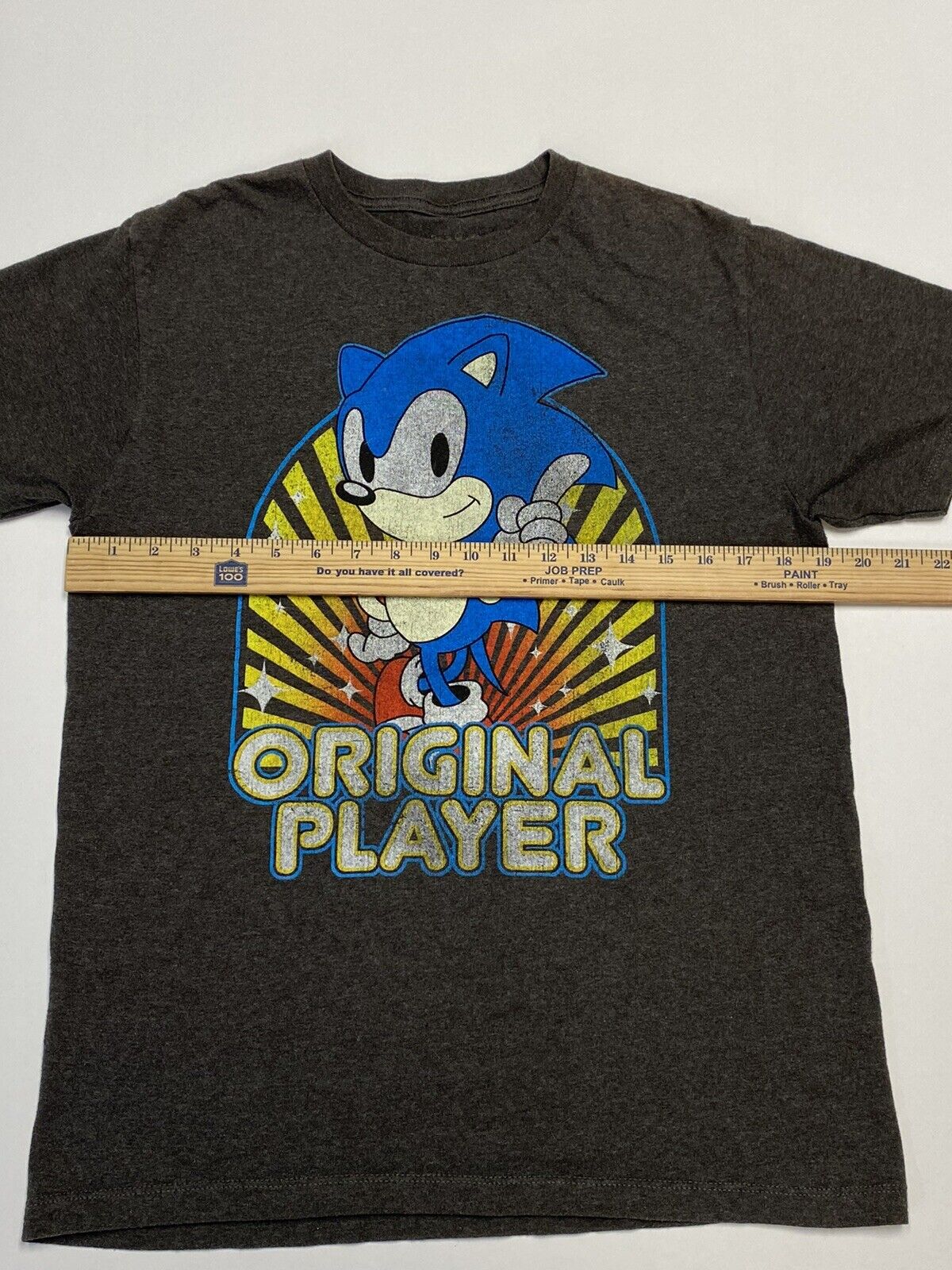 Sonic The Hedgehog Original Player Gray T Shirt Mens … - Gem