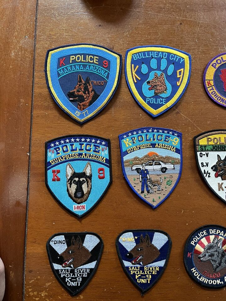 24 Arizona Police K9 K-9 Police Dog Canine Handler Patch Lot Unused ...