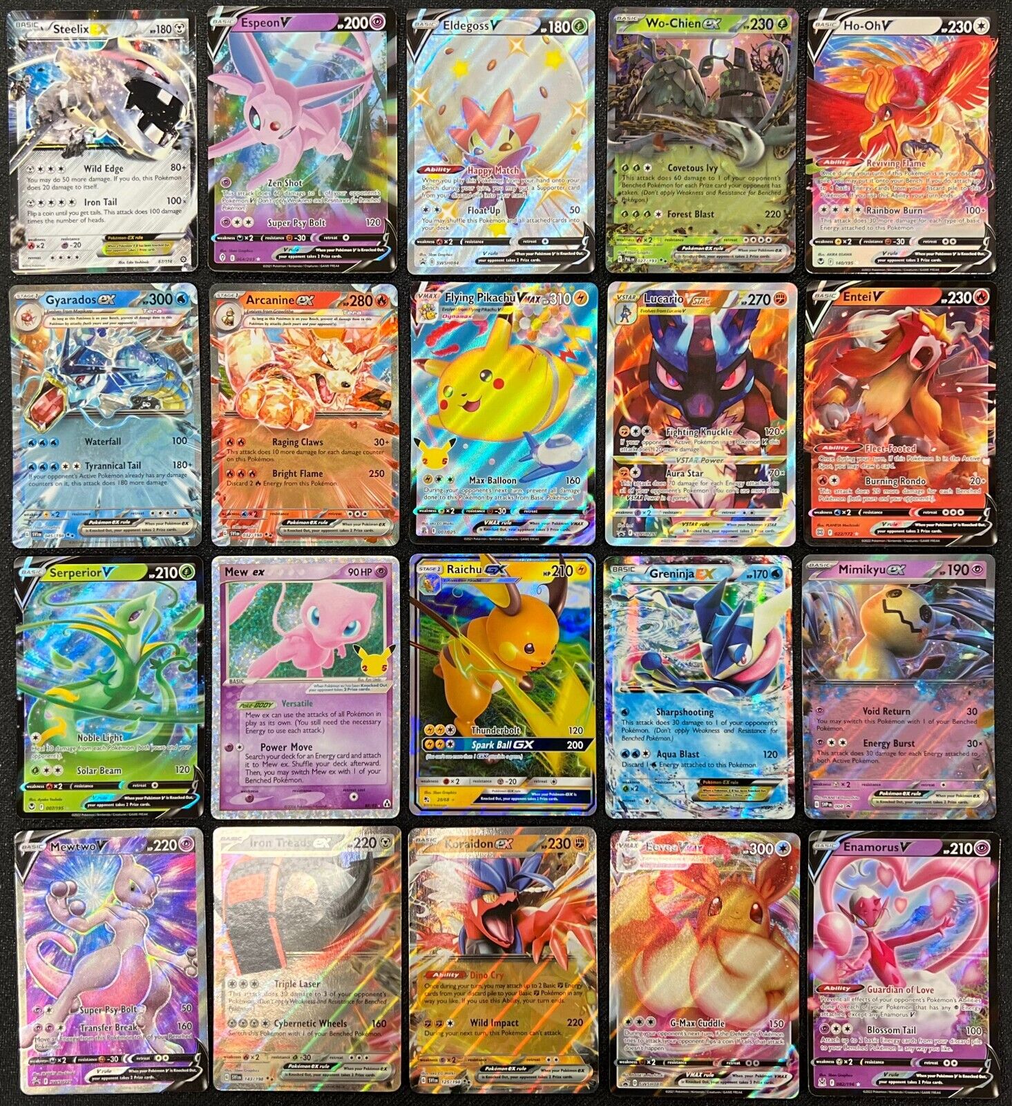 Pokémon TCG 150 Card Lot 2 Ultra Rares, 10 Holos, 10 Black Star Rares ...