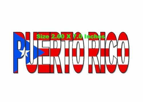 PUERTO RICO STICKER FLAG DECAL PUERTO RICAN LETTERS CAR STICKER LAPTOP ...