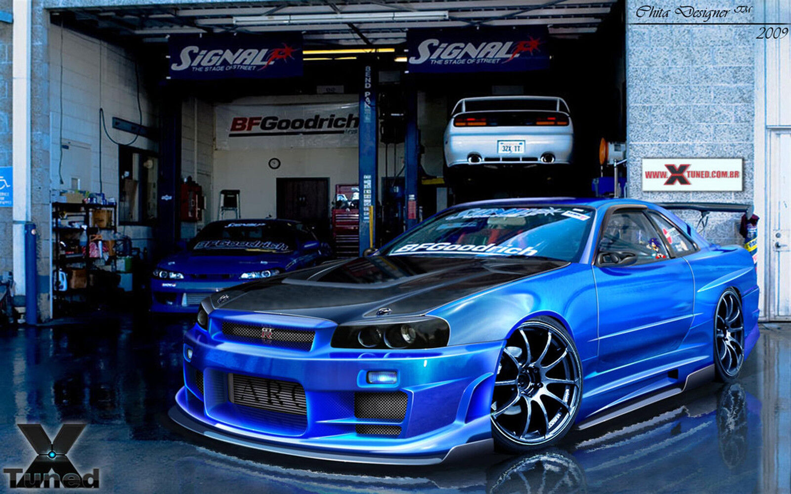 Modified Cars Nissan Skyline R34 GTR Luxury Racers Giant Poster A0 A1 ...