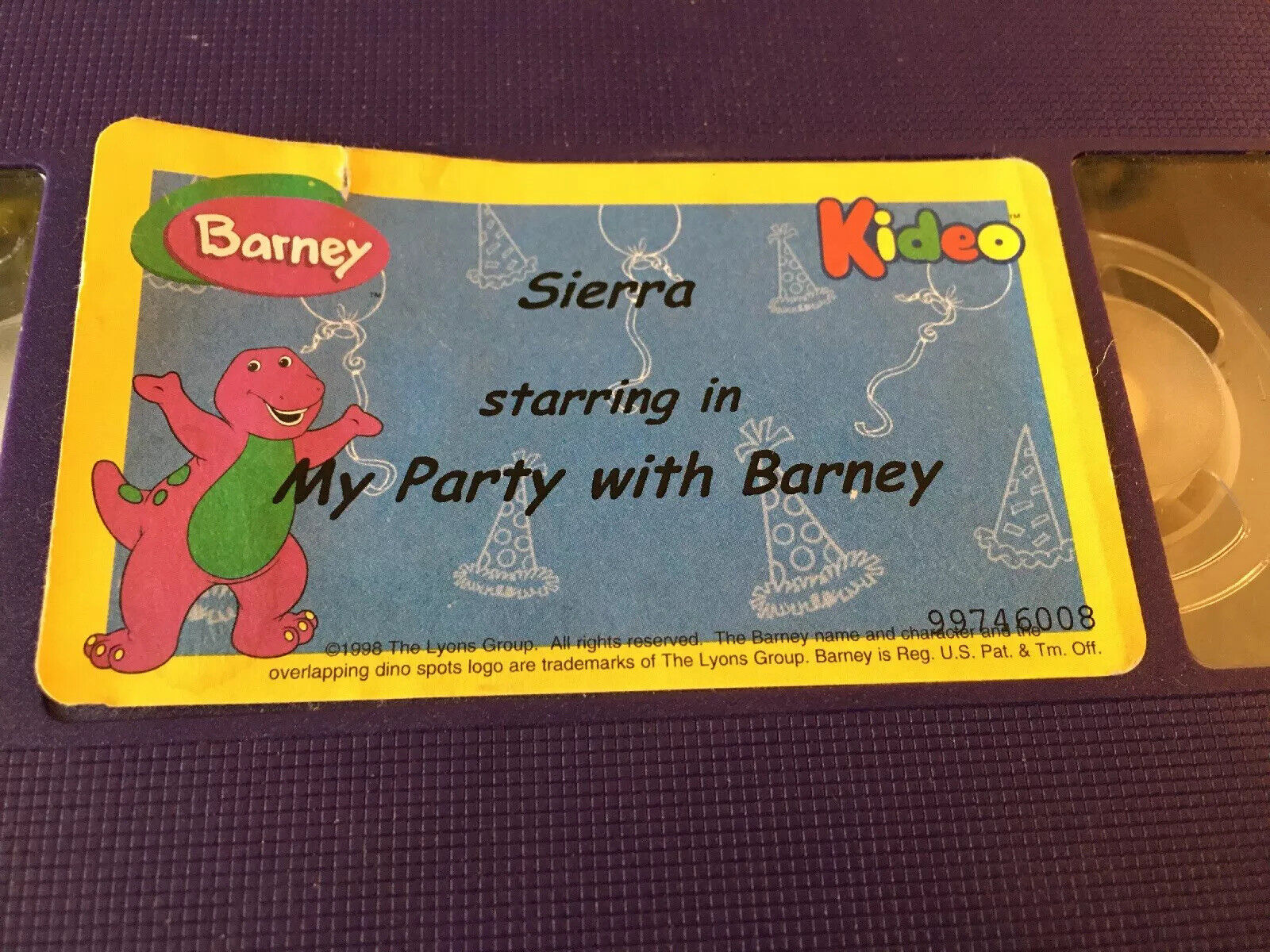 BARNEY VHS My Party With BARNEY 