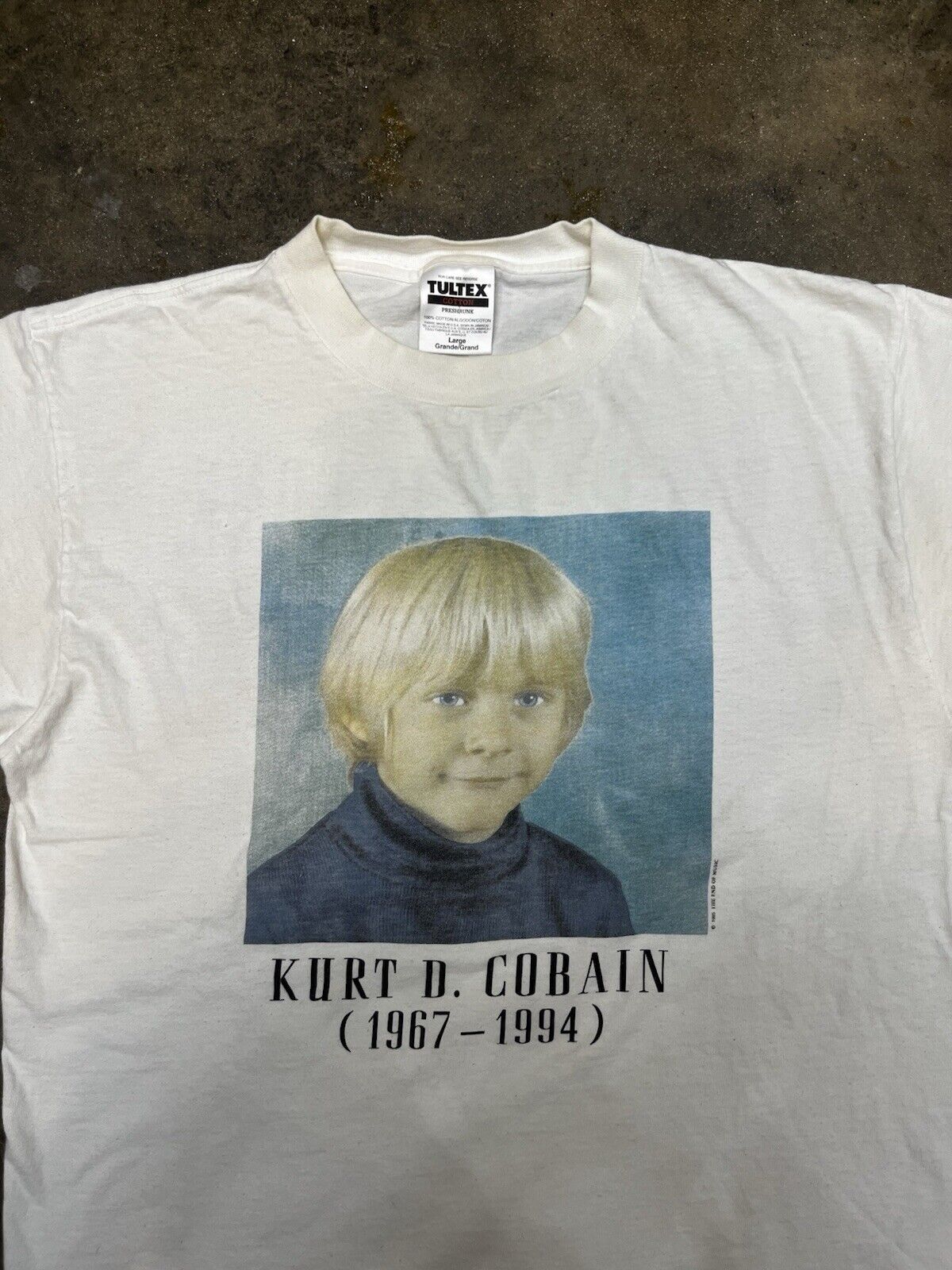 Vintage 1994 Child Kurt Cobain Memorial Tee Shirt… - image 2