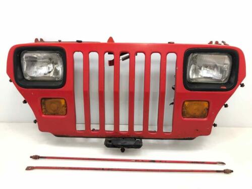 1987-1995 Jeep YJ Wrangler Front Grille Grille Assy Loaded w/Lights Red |  eBay