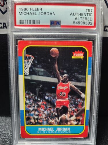 1986 Fleer MICHAEL JORDAN #57 ROOKIE PSA Authentic Altered | eBay