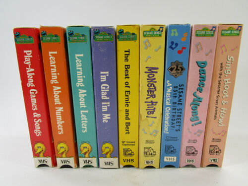 VTG Lot Of (9) Sesame Street Vhs Kids Tapes,Please See Photos For ...