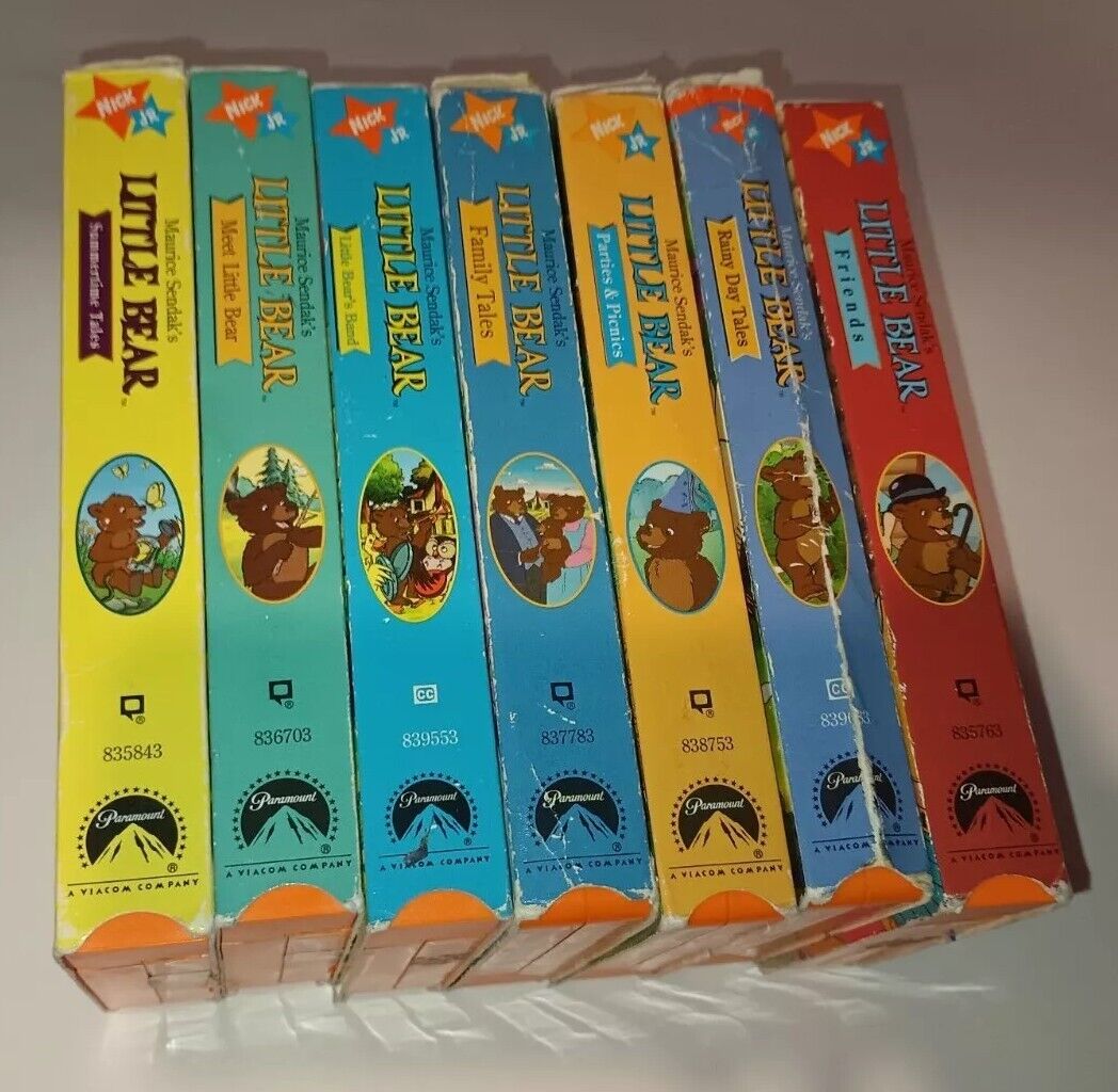 Lot of (7) Maurice Sendak's Little Bear VHS VCR - Nick Jr. Orange Tapes ...