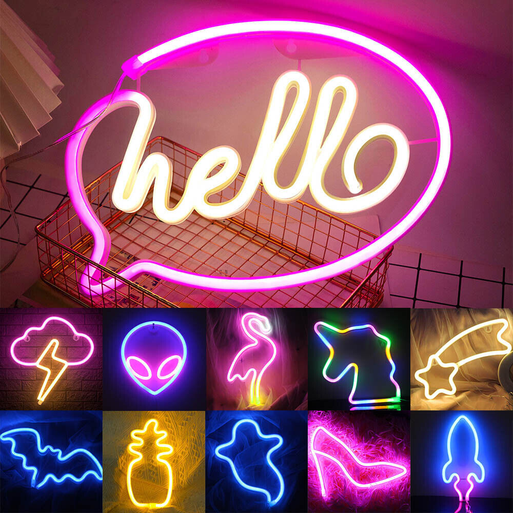 LED Neon Sign Light Word Poster Background Night Light Wedding Birthday  Party UK | eBay