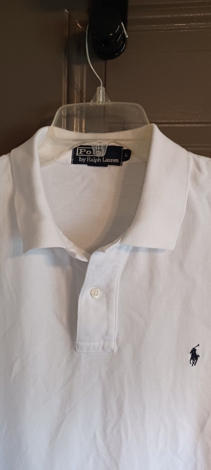 Ralph Lauren polo shirt, white, Large, made in USA - image 2