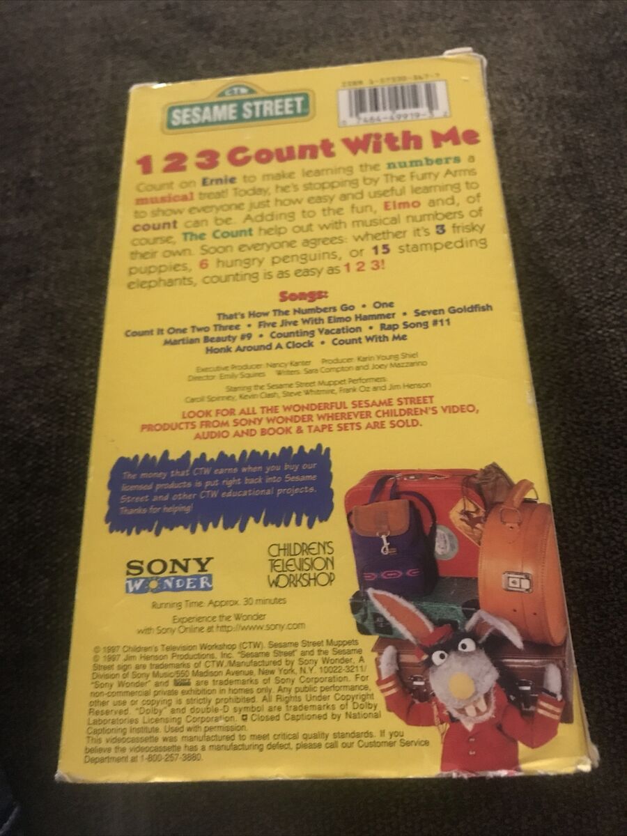 Sesame Street 123 Count With Me Vhs