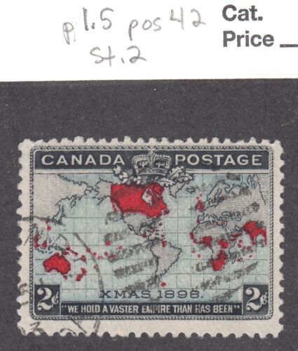 Canada: #85 86 2c Map Stamp, XMAS 1898, Plate 5, Pos.42 State 2, Used ...