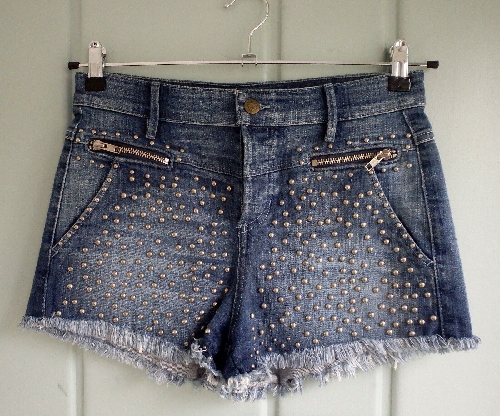 Guess Jeans Womens 28 Cutoff High Waist Shorts St… - image 1