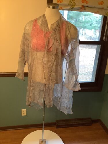 Gently Used Beautiful Eskandar Sheer Silk Printed 