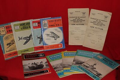 11 x Vintage WW1/WW2 Information Booklets - Aircraft, Tanks, Warships ...