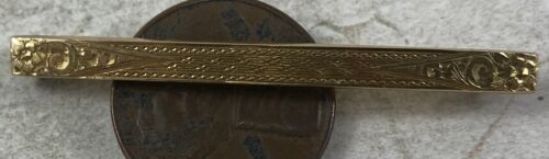 Antique 1900's Victorian 10K Gold Bar Pin - image 1