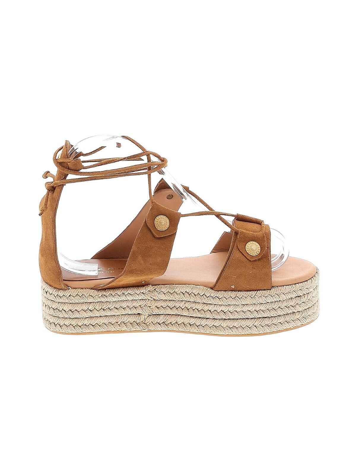 BETTYE MULLER PARADOR LACE UP LEATHER ESPADRILLES WEDGES SANDALS SIZE ... image.