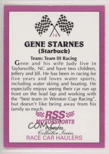 1992 RSS Motorsports Race Car Haulers Gene Starnes #14 | eBay