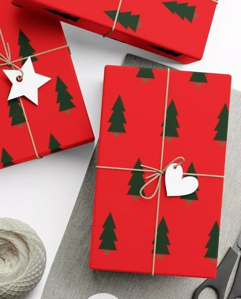 Red Christmas Wrapping Paper Designs