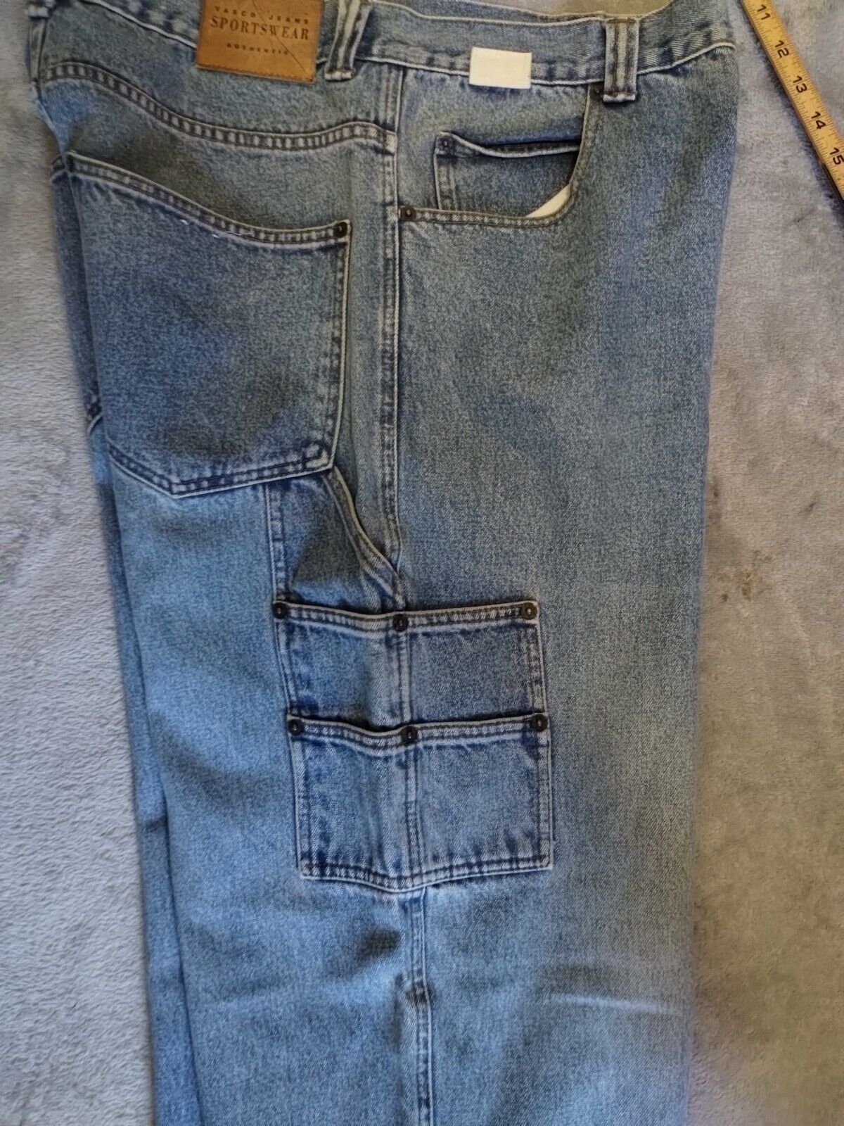 Baggy Y2K Style Vintage Vasco Sports Denim Jeans … - image 4