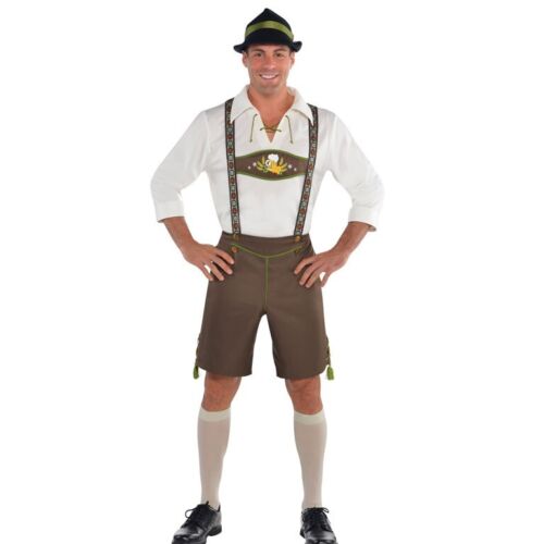 Mens Oktoberfest Bavarian Fancy Dress Costume German Beer Lederhosen STD -  XL | eBay