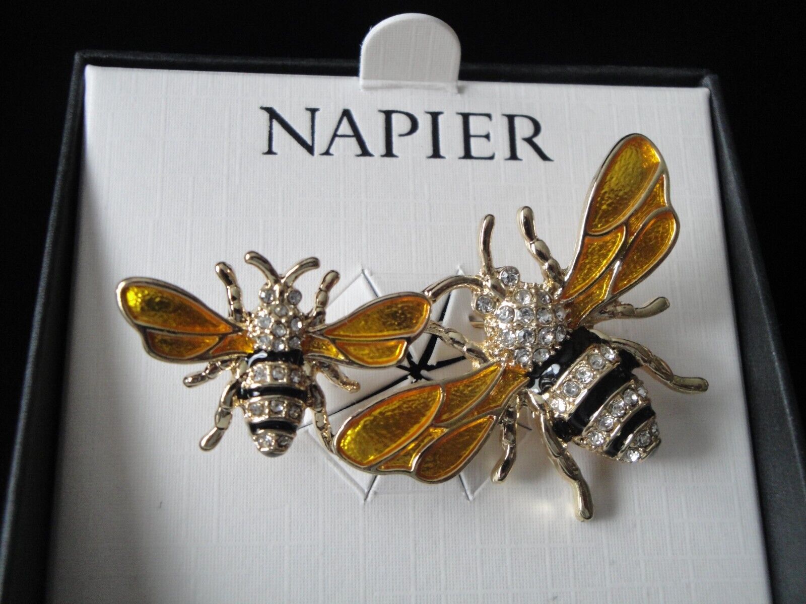 Vintage Napier Signed BEE Brooch Pin - image 2