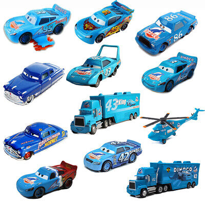 Diecast Lightning McQueen Blue Dinoco King Series Disney Pixar Cars ... image.