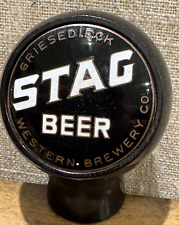 Vintage Stag Beer Tap Knob Griesedieck Western Brewery Co Belleville, IL 1930