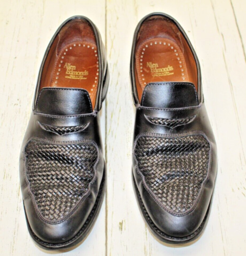 Allen Edmonds Carlsbad Black Leather Woven Penny L