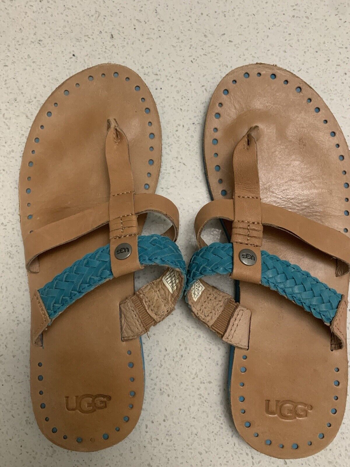 UGG Women's Australia Audra Brown Leather Aqua Bl… - image 3