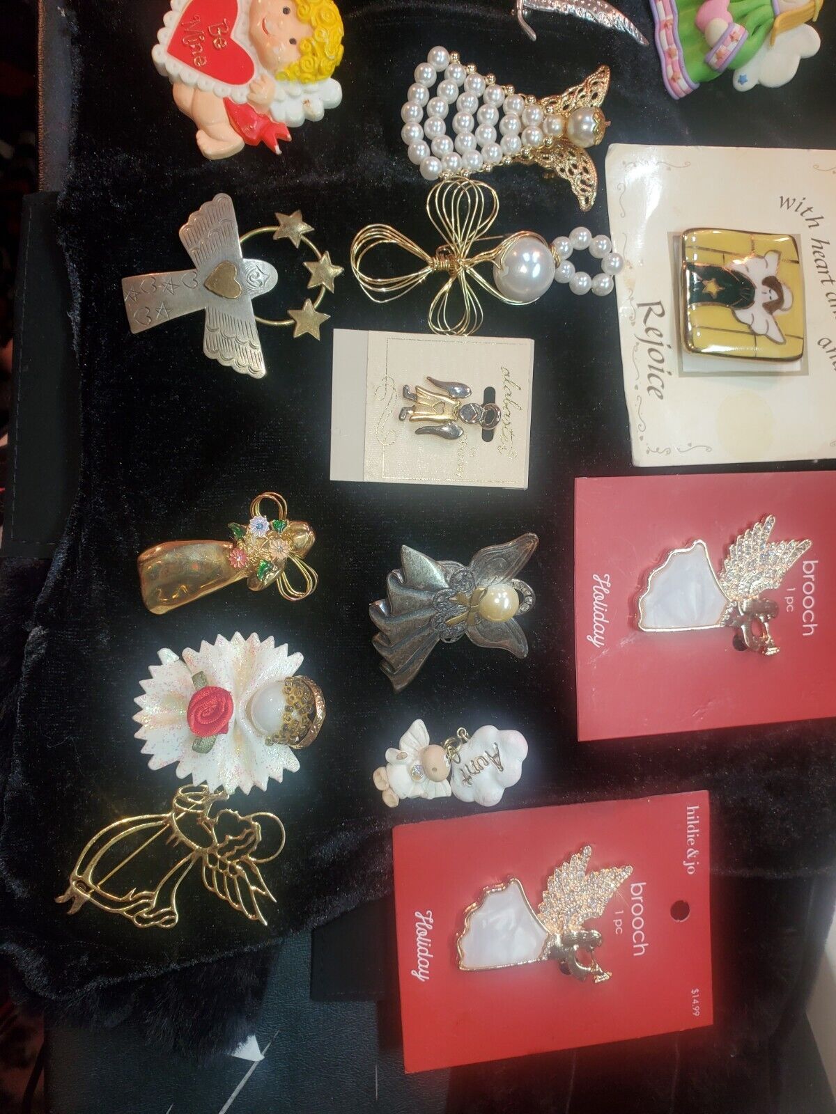 LOT OF 17 ANGELS DECORATIVE BROOCHES/PINS SOME NE… - image 1