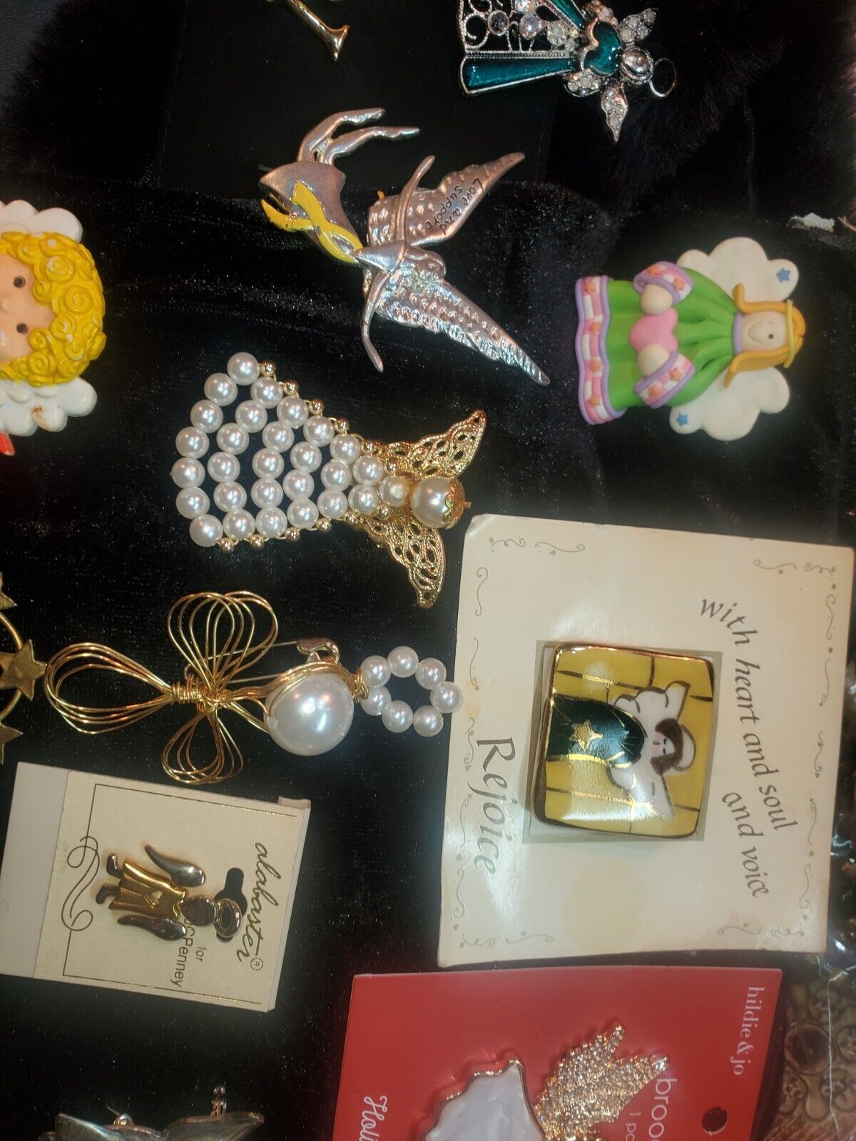 LOT OF 17 ANGELS DECORATIVE BROOCHES/PINS SOME NE… - image 7