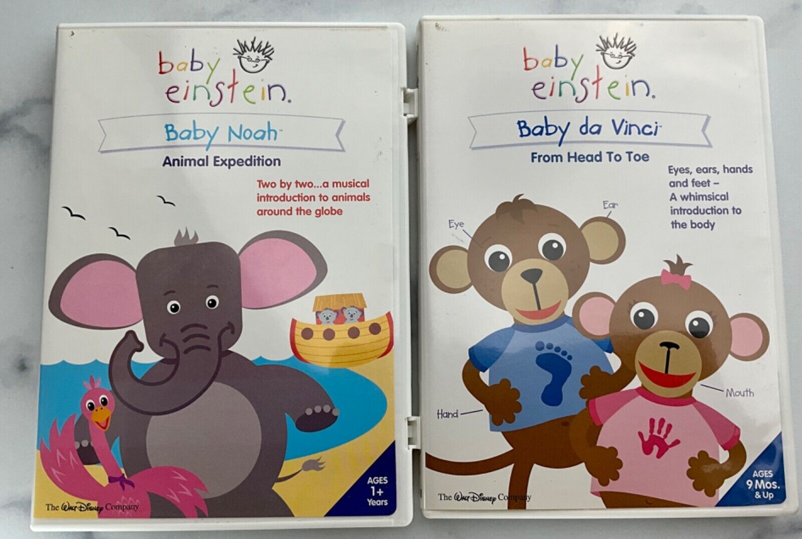 Lot of 2 Baby Einstein DVDs Baby da Vinci and Baby Noah | eBay