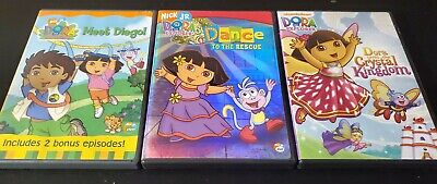 Nickelodeon Dora The Explorer Dvd Lot Meet Diego Dance To The Rescue ...