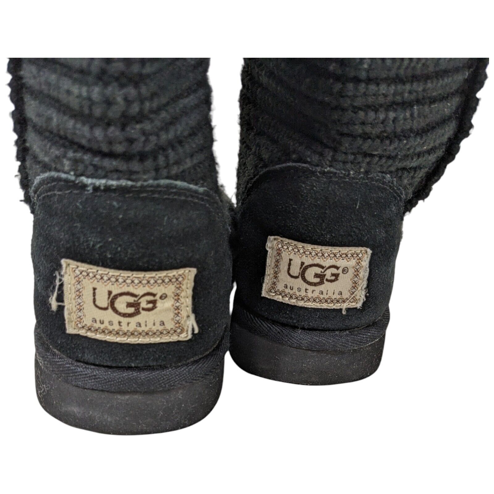 UGG Cardy Knitted Tall Boots Black Womens Size 7 … - image 10